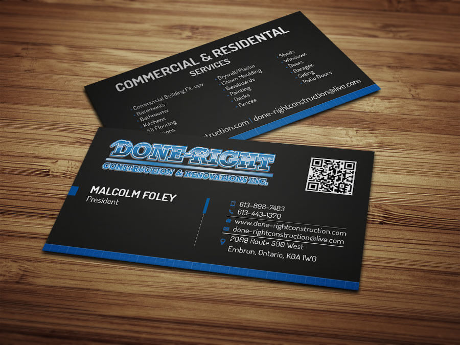 Business Cards Done Right Construction 2